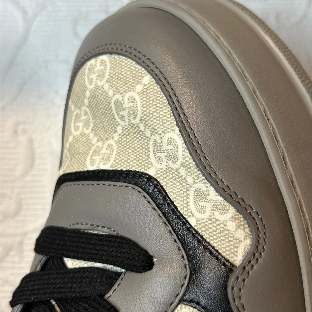 Gucci Men’s GG Supreme Chunky Sneakers. 13. Nearly NEW Black/Gray/Tan Color Way